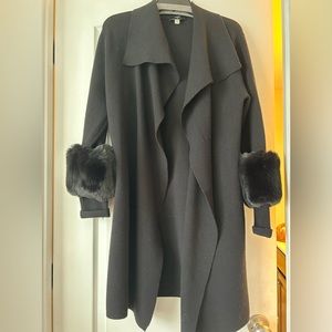 Black sweater coat